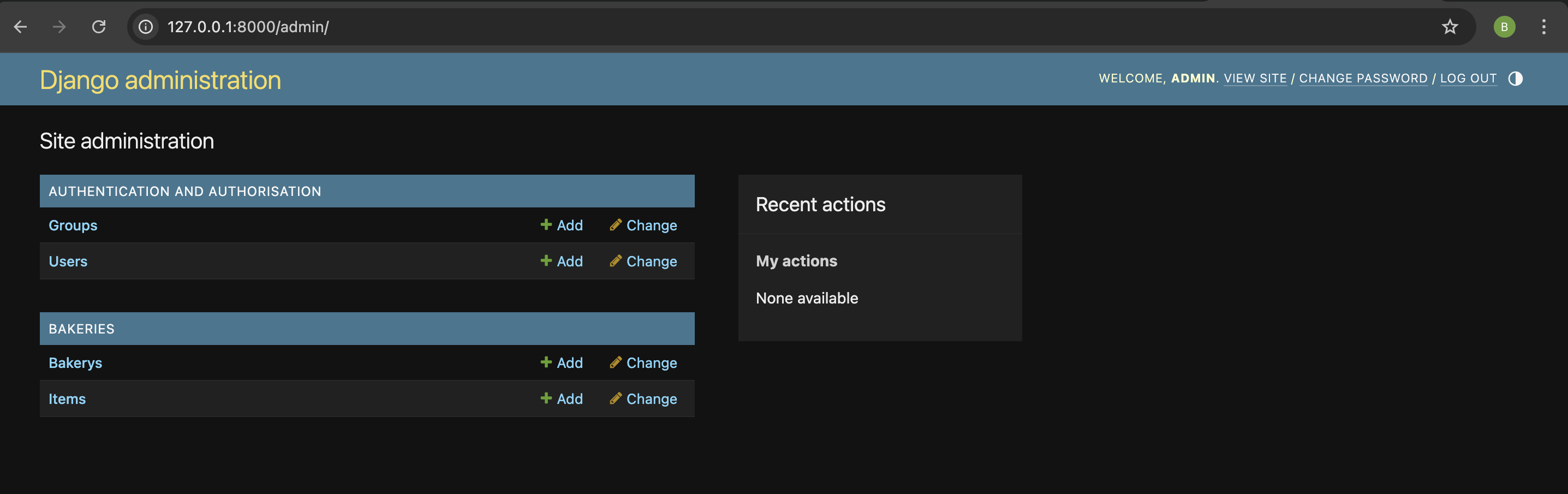 Django admin