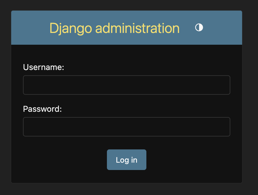Login page